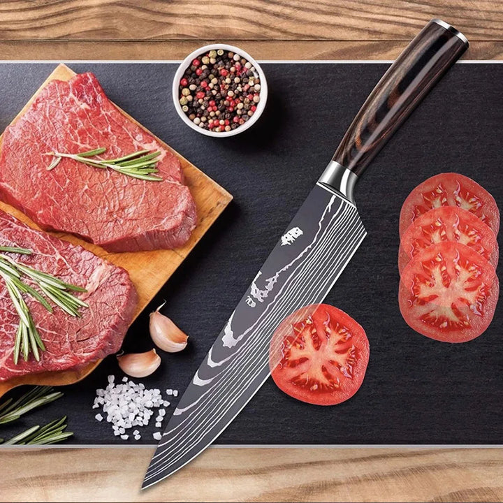 Sharp Chef Kitchen Knives Laser Damascus Knife for Meat Fish Fruit Bread Butcher Japanese Boning