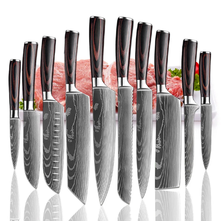 Sharp Chef Kitchen Knives Laser Damascus Knife for Meat Fish Fruit Bread Butcher Japanese Boning